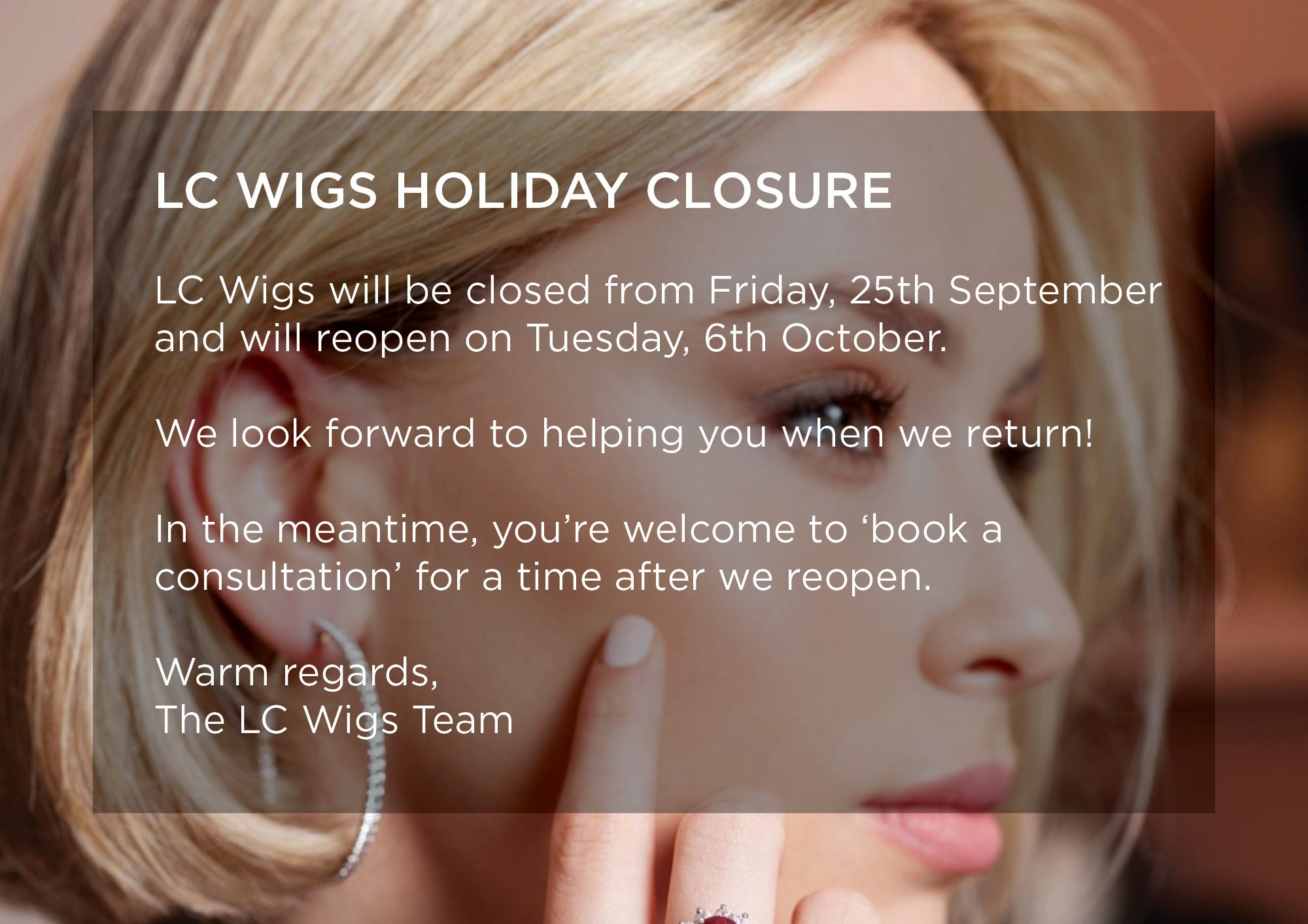 LCWIGS holiday closure